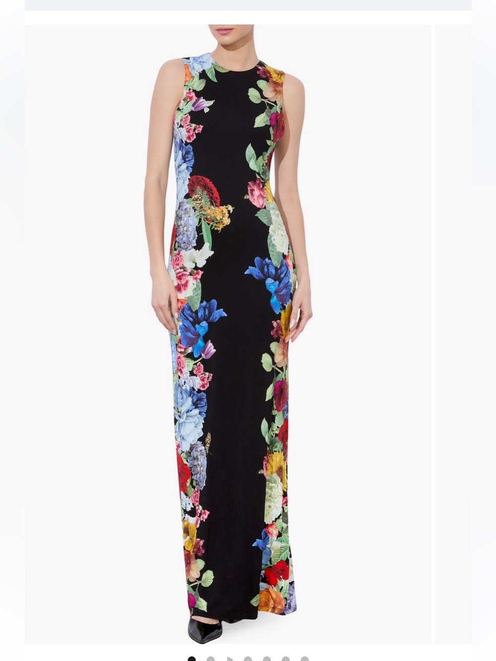 Alice + Olivia Delora Placed Floral Open Back Maxi Dress Size 4 New With Tag - Picture 2 of 10